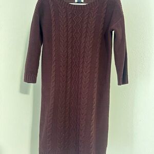 Old Navy Long Sleeve Brown Knit Dress